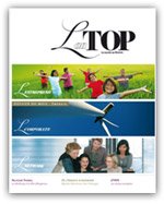 magazine L on top